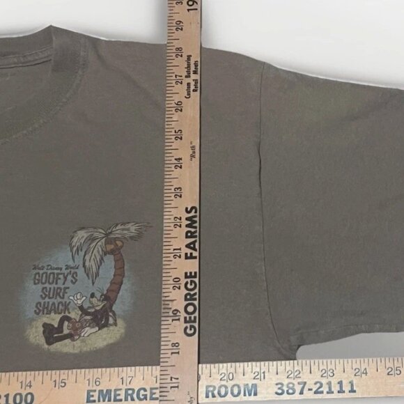 Goofy’s Surf Shack Vintage Disney 90s Tan Large Walt Disney World TShirt Rare - Picture 3 of 7